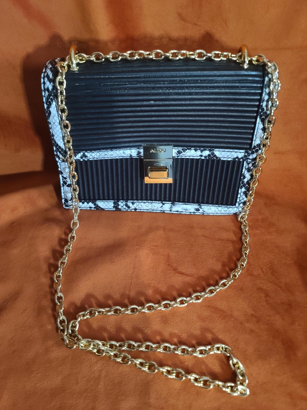 Aldo Crossbody Bag with Gold Chain